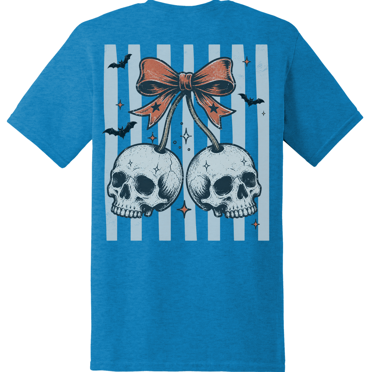 Skull Cherry Bow Tee - Back Print
