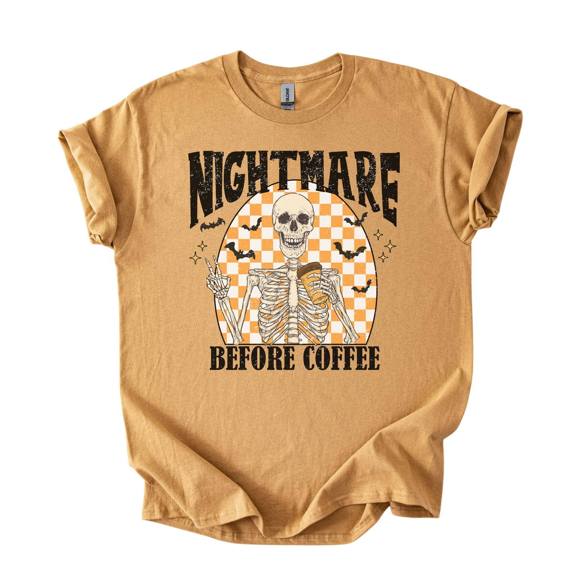 Nightmare Before Coffee Skeleton Tee
