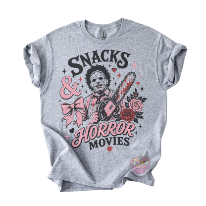 Snacks & Horror Movies Tee