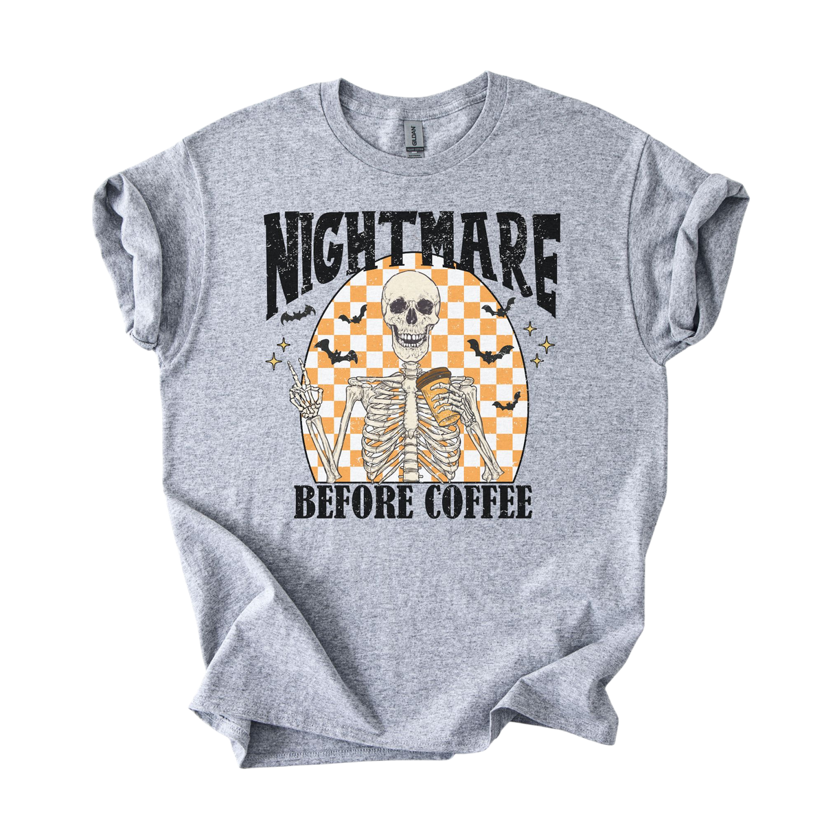 Nightmare Before Coffee Skeleton Tee