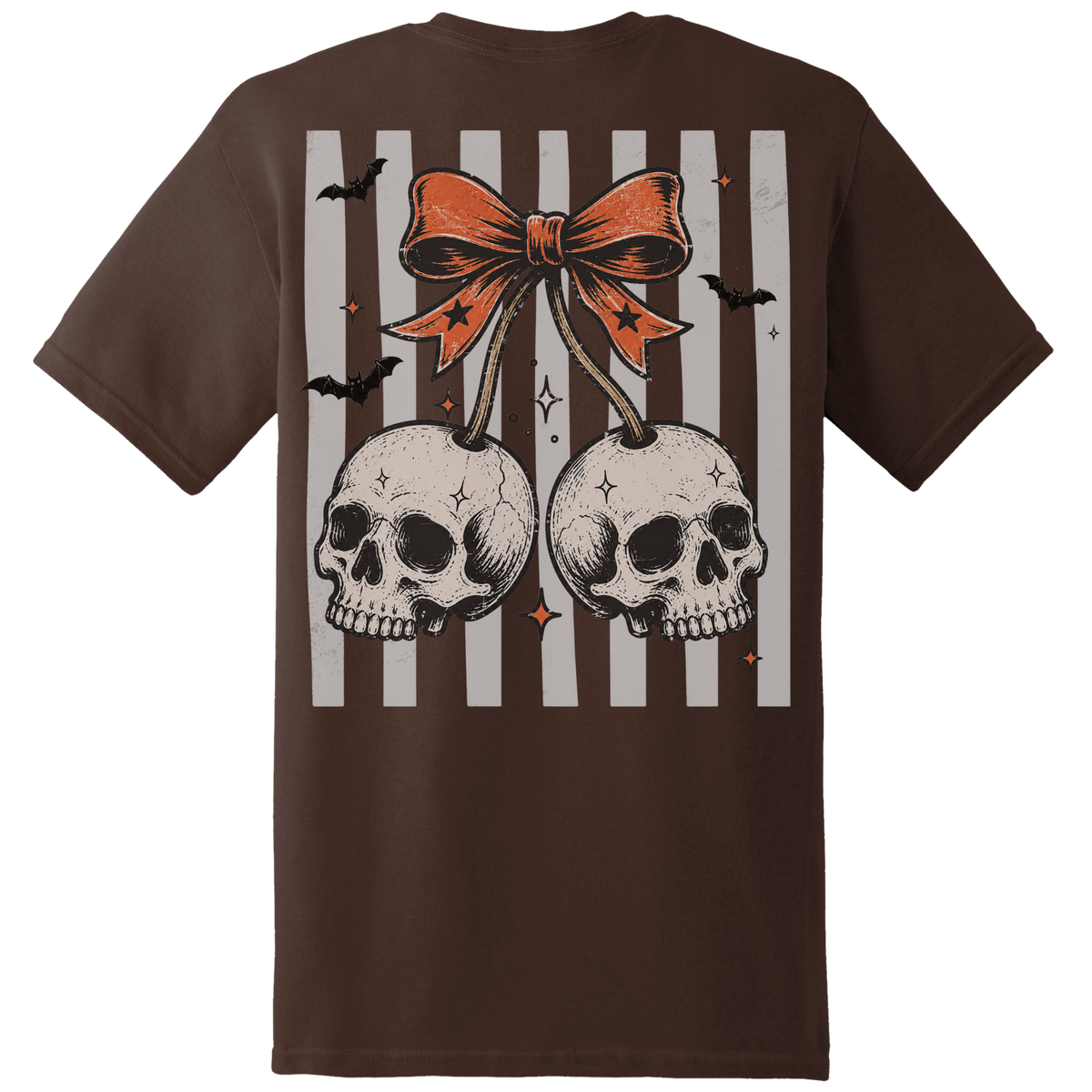 Skull Cherry Bow Tee - Back Print