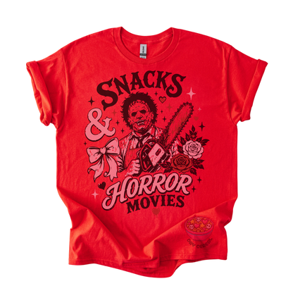 Snacks & Horror Movies Tee