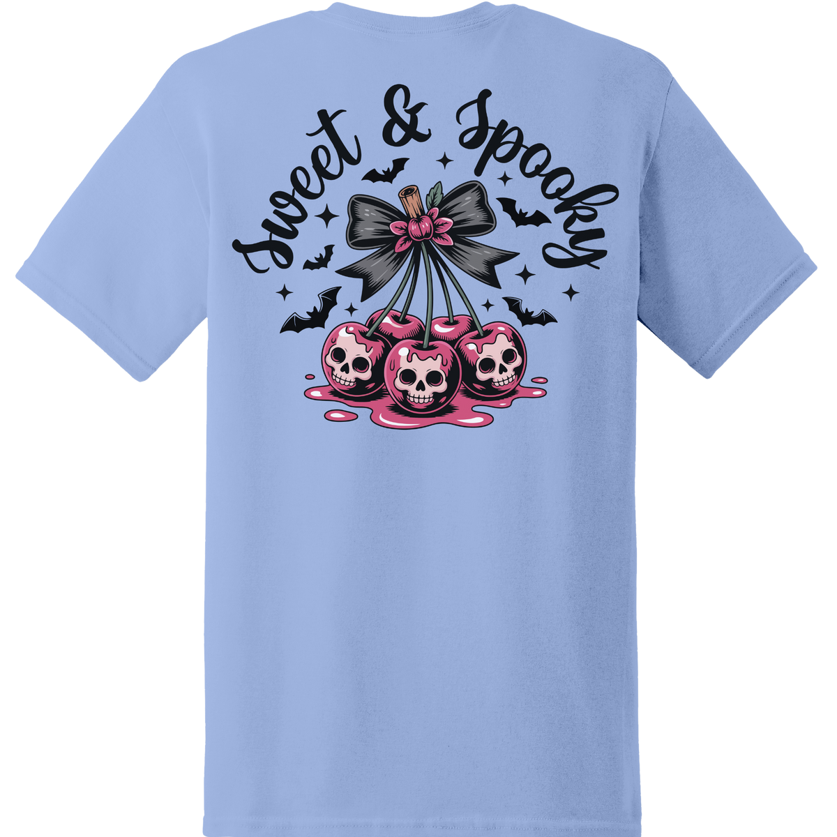 Sweet & Spooky Skull Cherry Tee - Back Print
