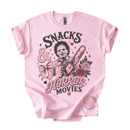 Snacks & Horror Movies Tee