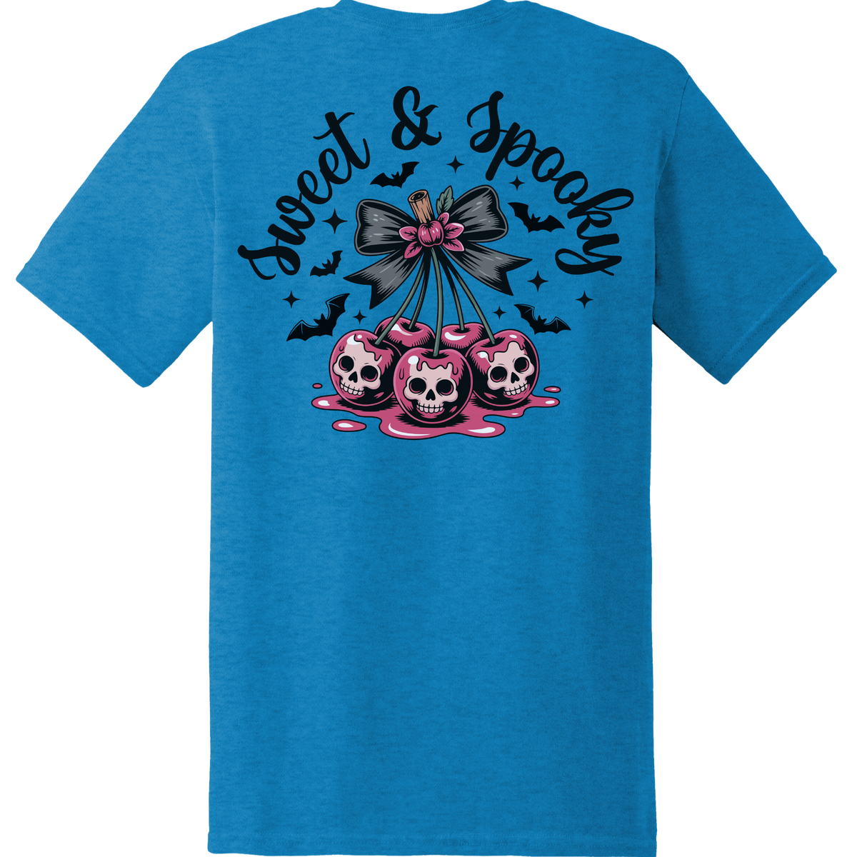 Sweet & Spooky Skull Cherry Tee - Back Print