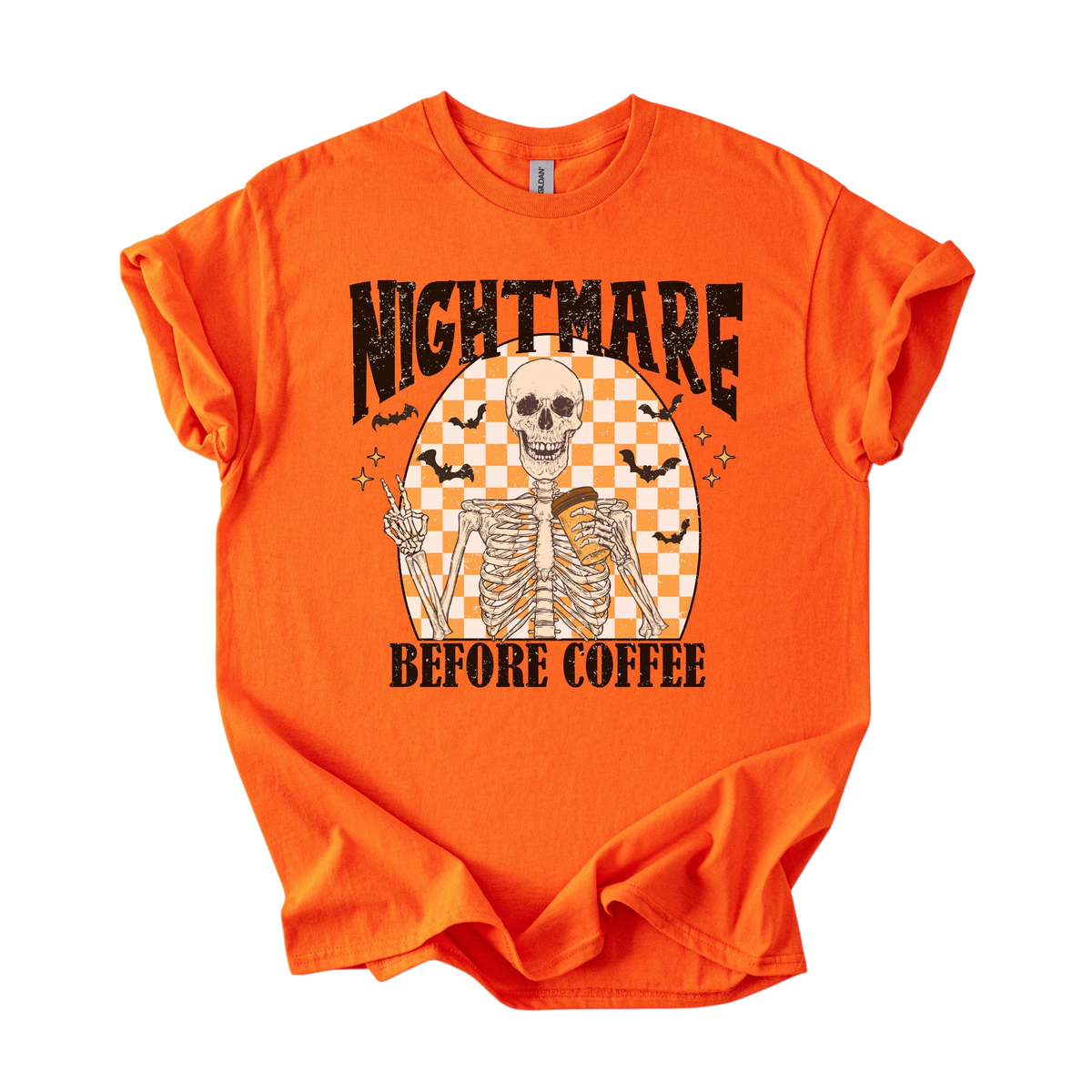 Nightmare Before Coffee Skeleton Tee