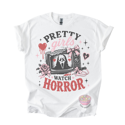 Pretty Girls Watch Horror Tee