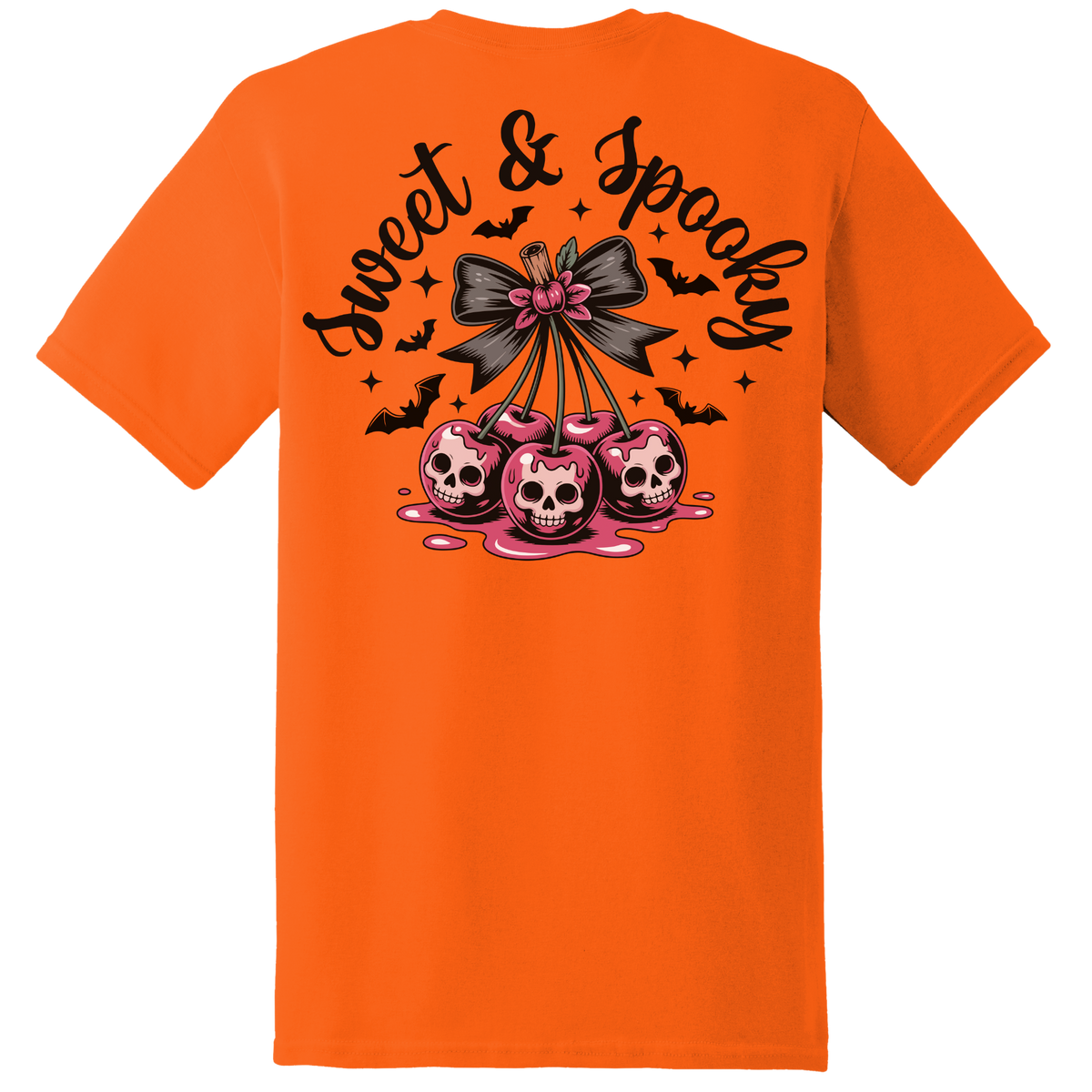 Sweet & Spooky Skull Cherry Tee - Back Print