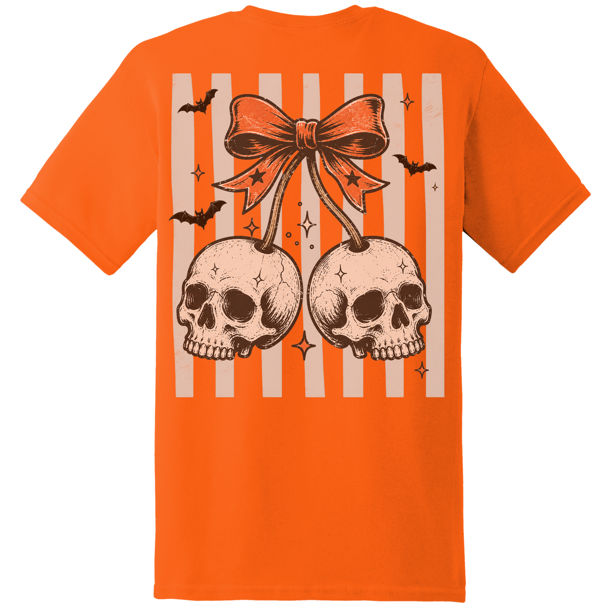 Skull Cherry Bow Tee - Back Print