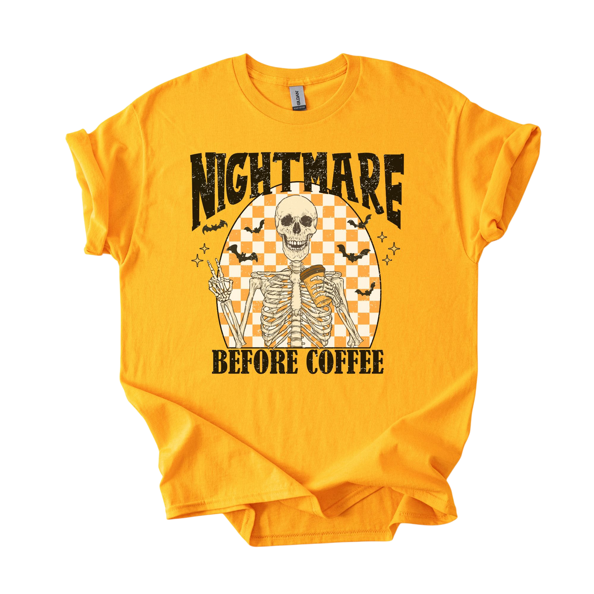 Nightmare Before Coffee Skeleton Tee