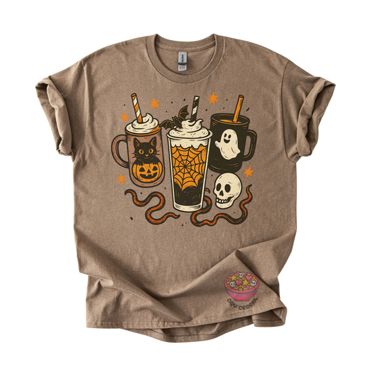 Spooky Coffee Trio Halloween Tee