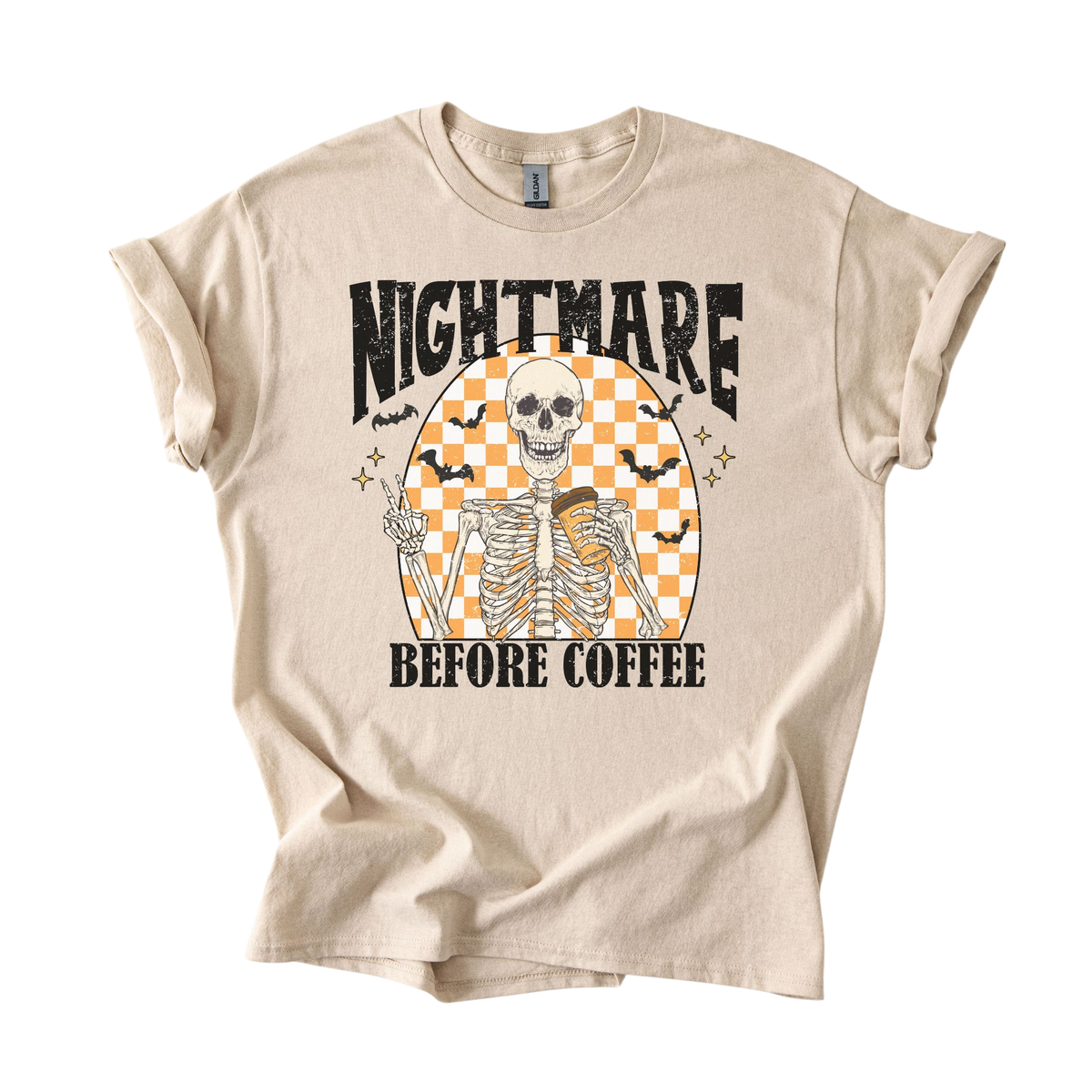 Nightmare Before Coffee Skeleton Tee