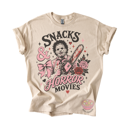 Snacks & Horror Movies Tee