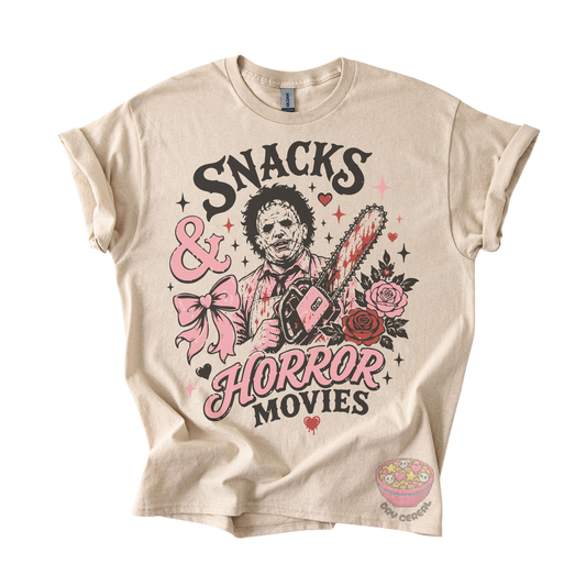 Snacks & Horror Movies Tee