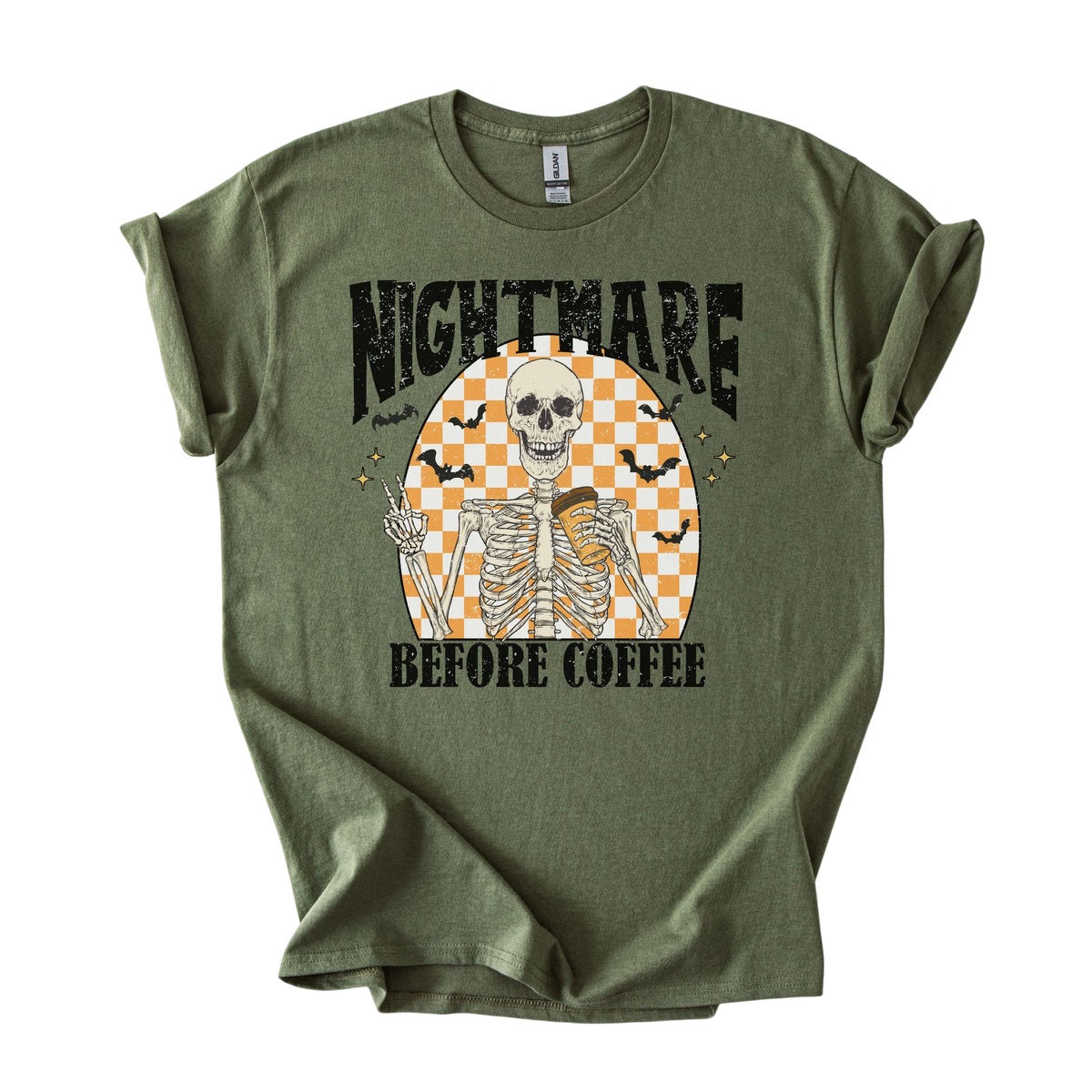 Nightmare Before Coffee Skeleton Tee
