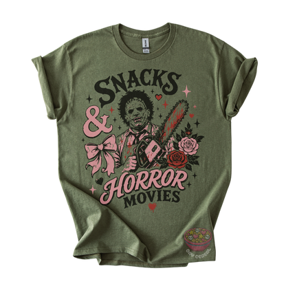 Snacks & Horror Movies Tee