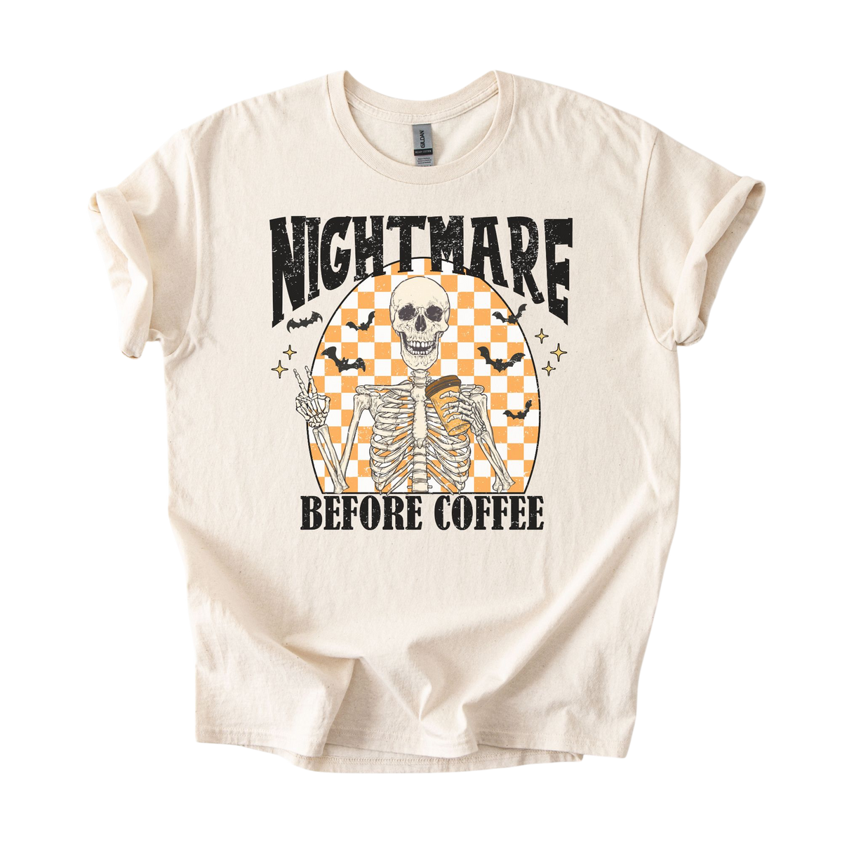 Nightmare Before Coffee Skeleton Tee