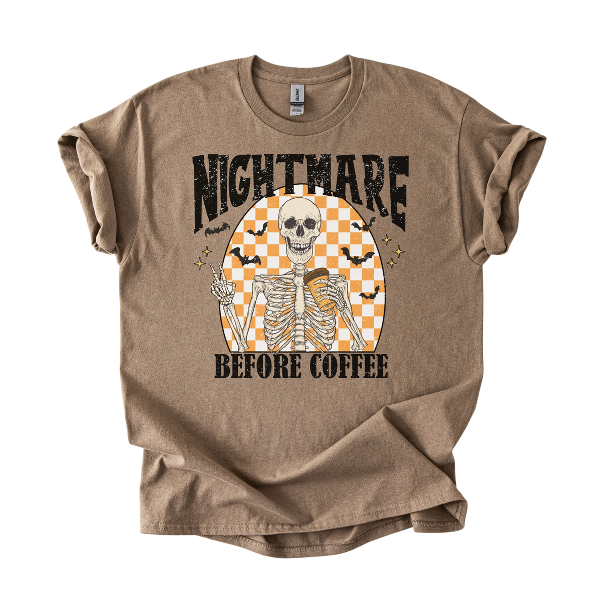 Nightmare Before Coffee Skeleton Tee